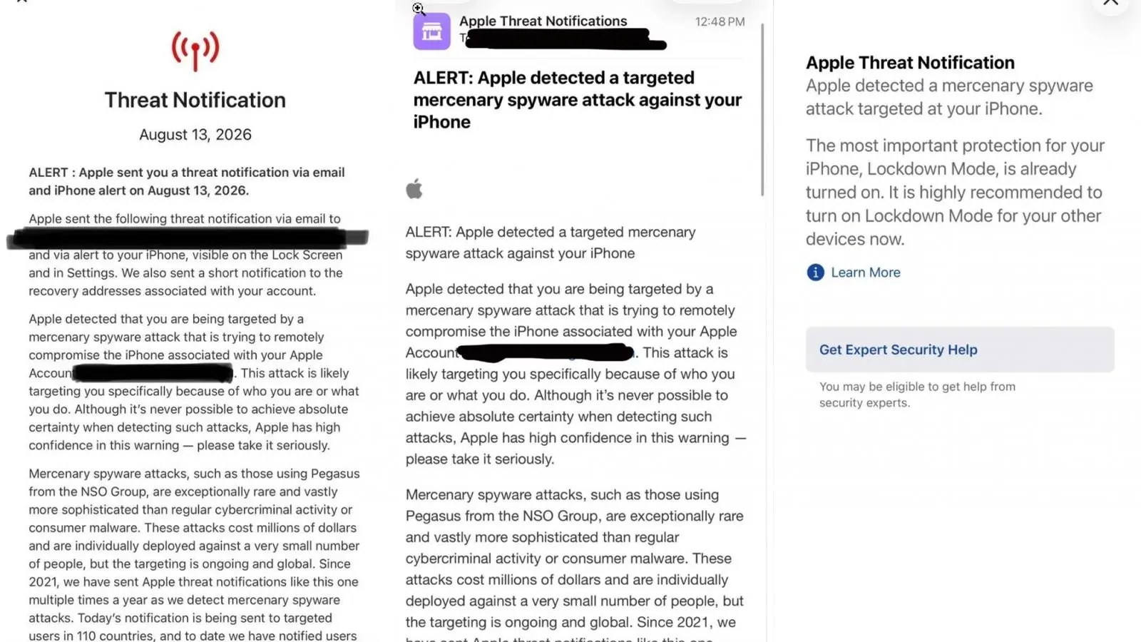 Apple envía nuevas 'Threat Notification' sobre spyware dirigido a iPhone, imagen 2