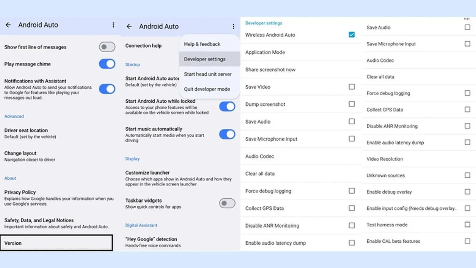 Google revela menú oculto en Android Auto con ajustes avanzados, imagen 3