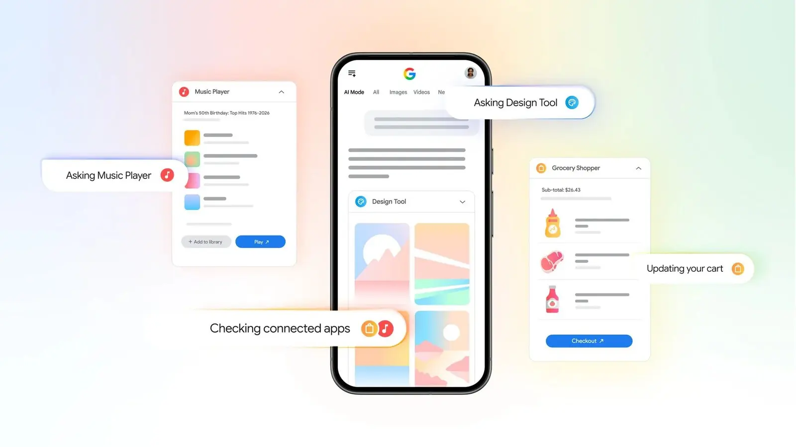 Google Search integra Instacart, Canva y YouTube Music para potenciar AI Mode