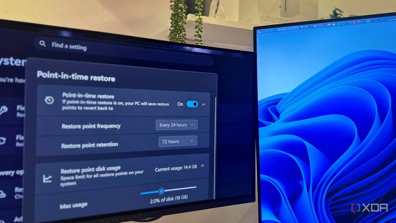 Windows 11 reserva hasta 50GB para recuperación rápida con Point-in-time Restore